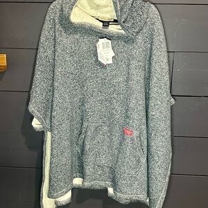 Heather Gray Women's Poncho Sweater